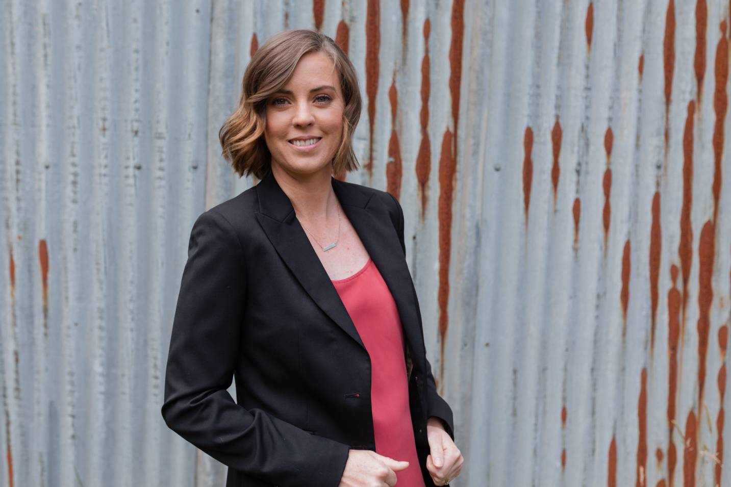 Sarah Prime relaxing on her beef farm in Mirboo North, South Gippsland