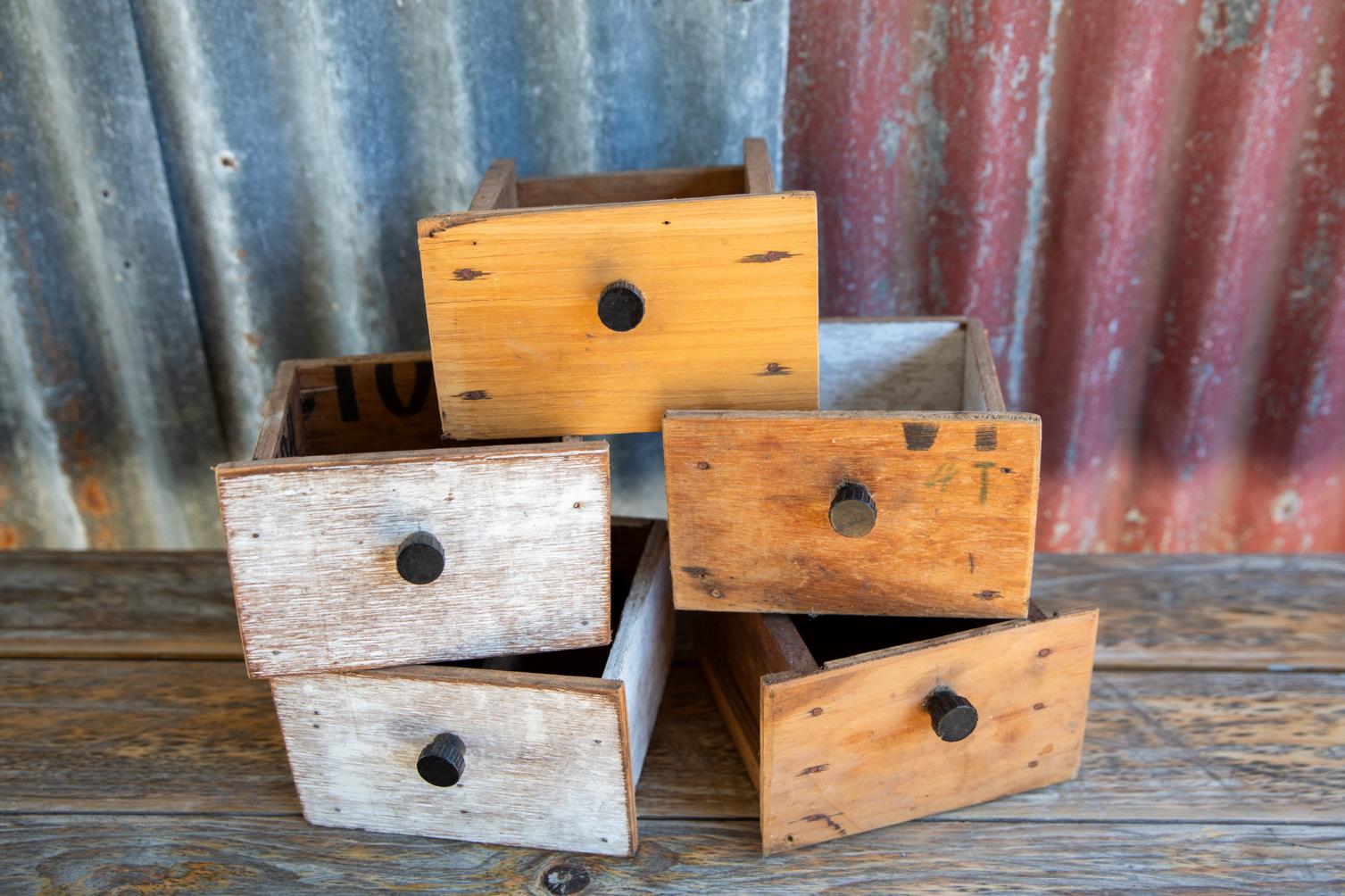 Mismatched Rustic Drawers