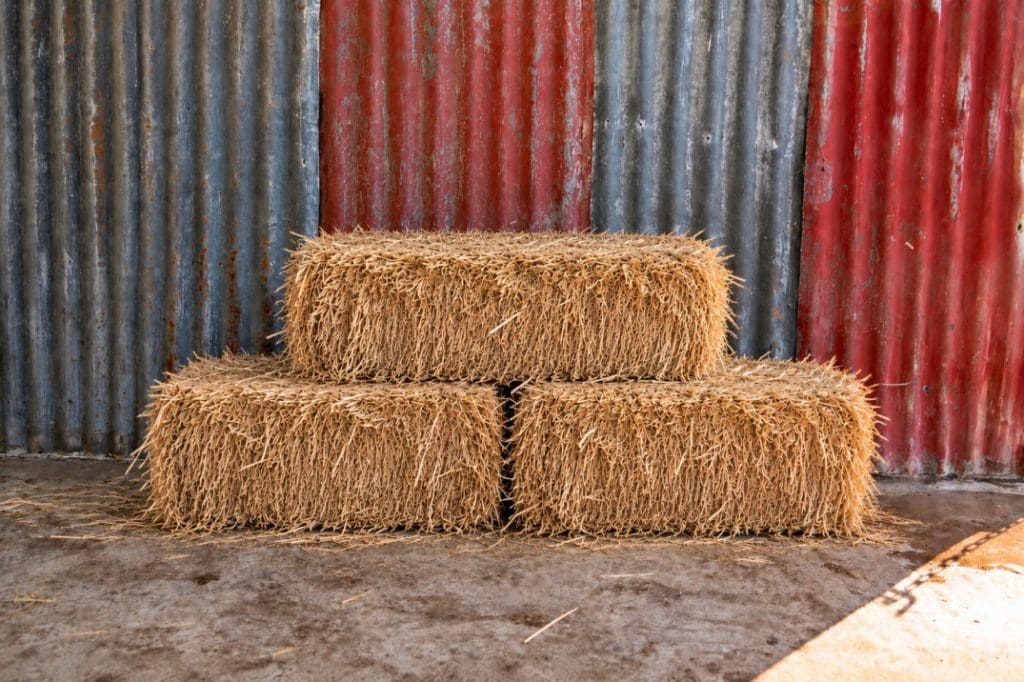 Rustic Hay Bale Seating